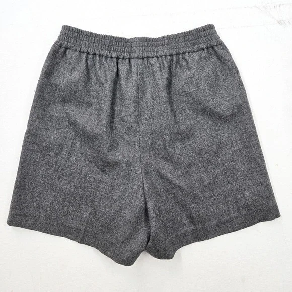 Brunello Cucinelli Elastic Pull On Shorts 8 Gray Italy Patch Pocket High Waist‎